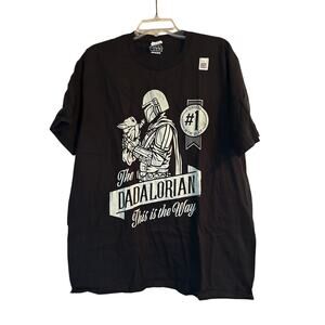 NWOT Port and Company Men's Cut Black T Shirt Dadalorian Father's Day Size XL